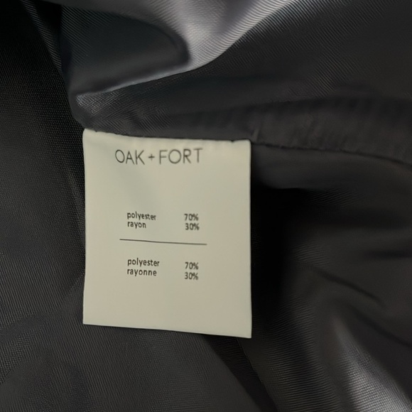 Oak Fort Cropped Grey Over Sized Blazer Size Sp New With Tag - Picture 9 of 10